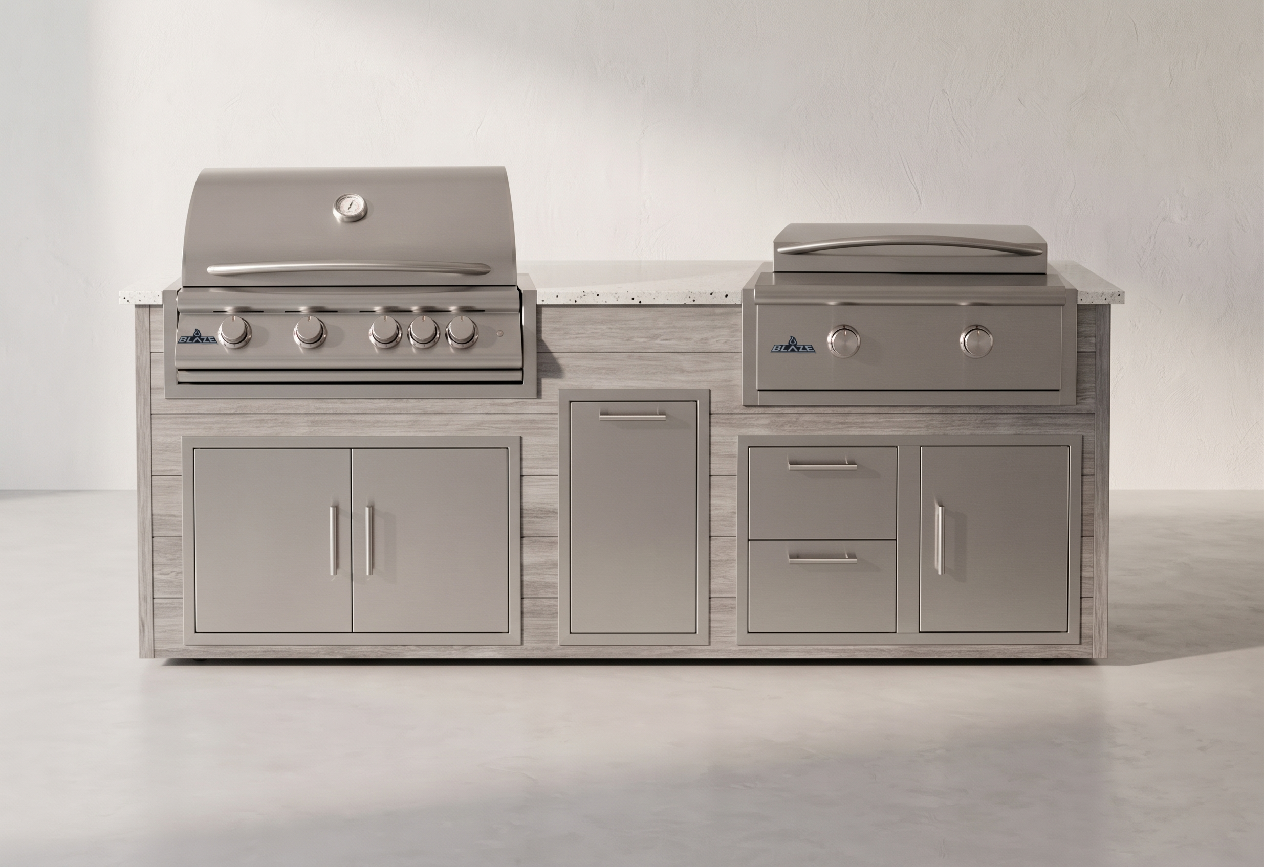 Blaze Quick Ship 96" Luxury Finished Outdoor Kitchen PKG 13-BLZ-QSHIP13