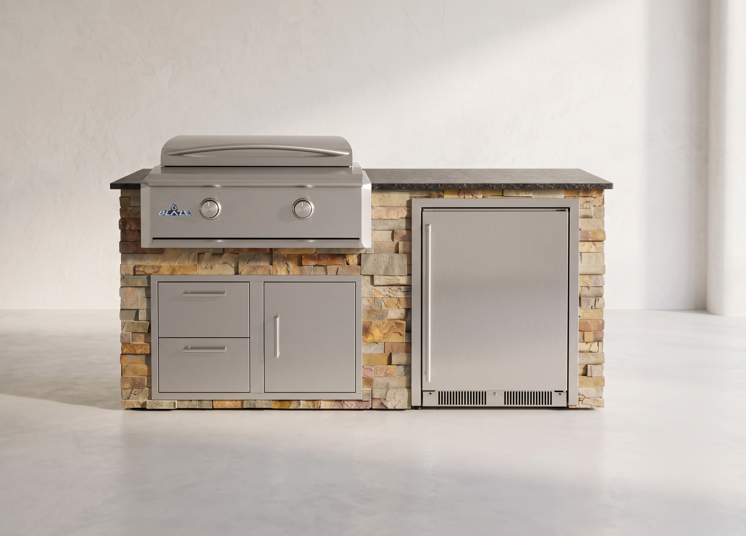 Blaze Quick Ship 72" Premium Finished Outdoor Kitchen PKG 6-BLZ-QSHIP6