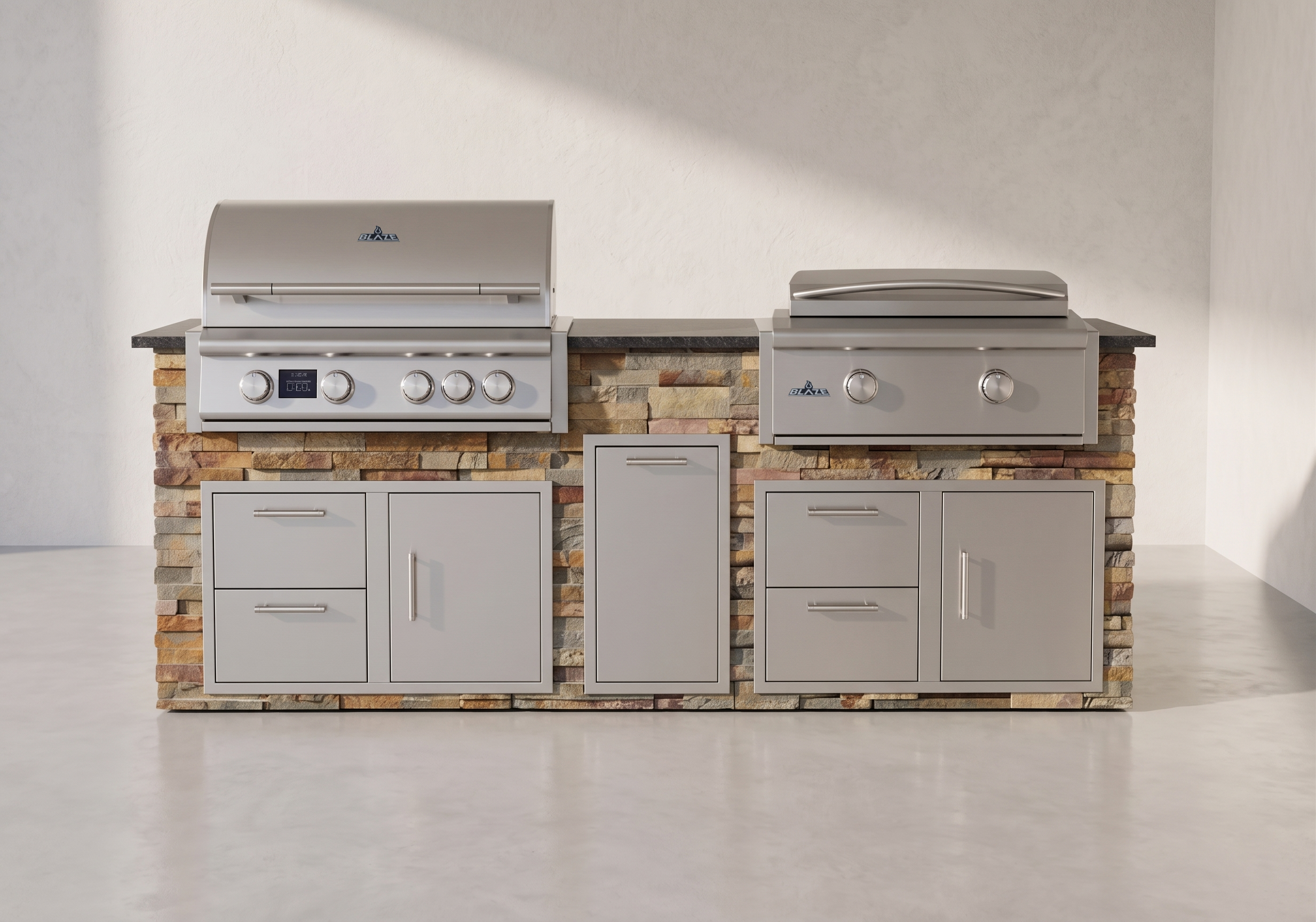 Blaze Quick Ship 96" Luxury Finished Outdoor Kitchen PKG 13-BLZ-QSHIP13