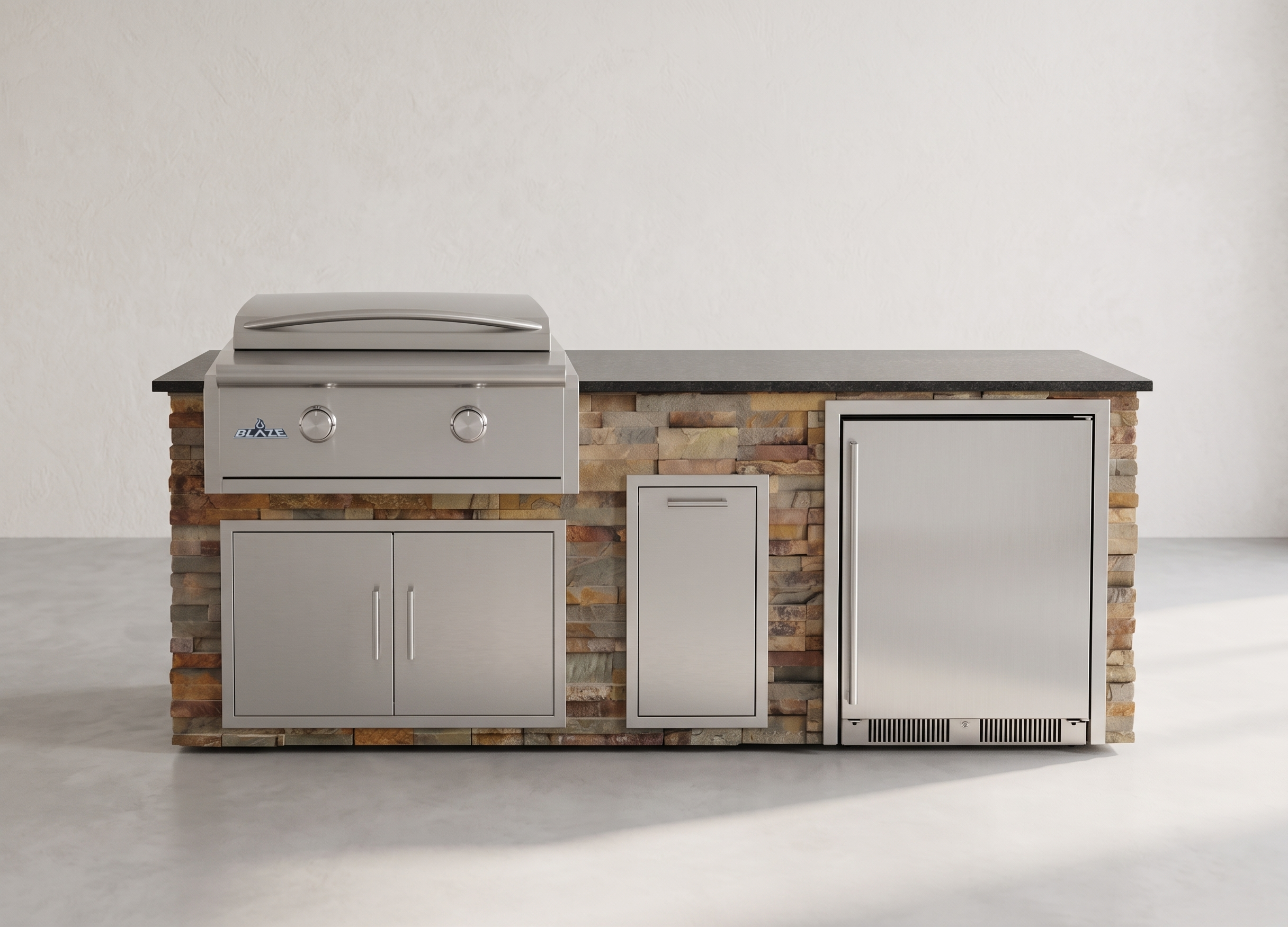Blaze Quick Ship 96" Luxury Finished Outdoor Kitchen PKG 8-BLZ-QSHIP8