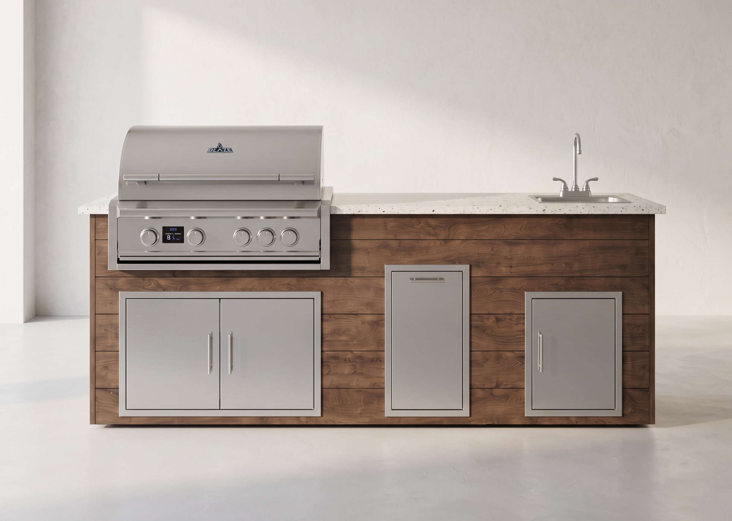 Blaze Quick Ship 96" Luxury Finished Outdoor Kitchen PKG 9-BLZ-QSHIP9