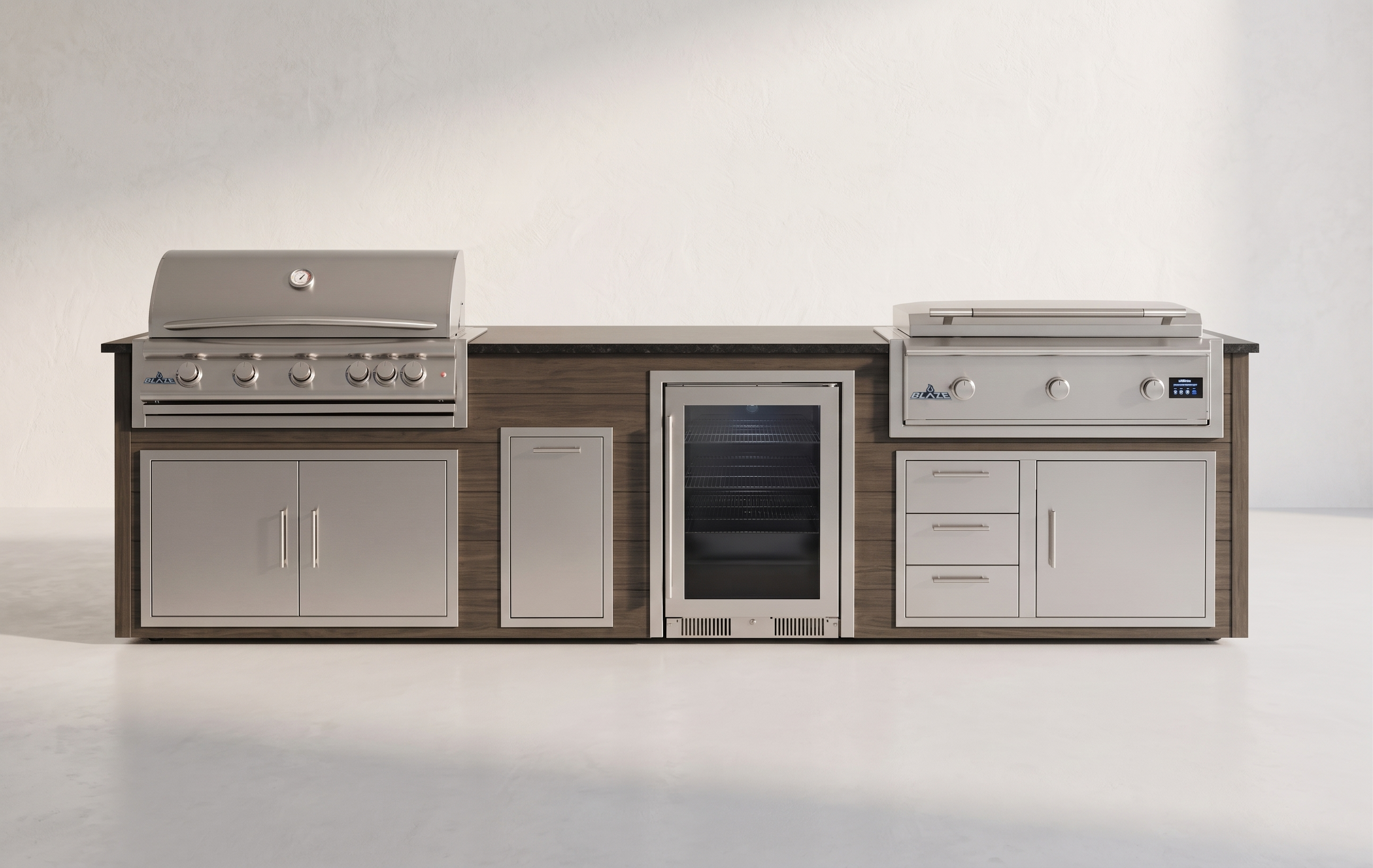 Blaze Quick Ship 96" Luxury Finished Outdoor Kitchen PKG 23-BLZ-QSHIP23