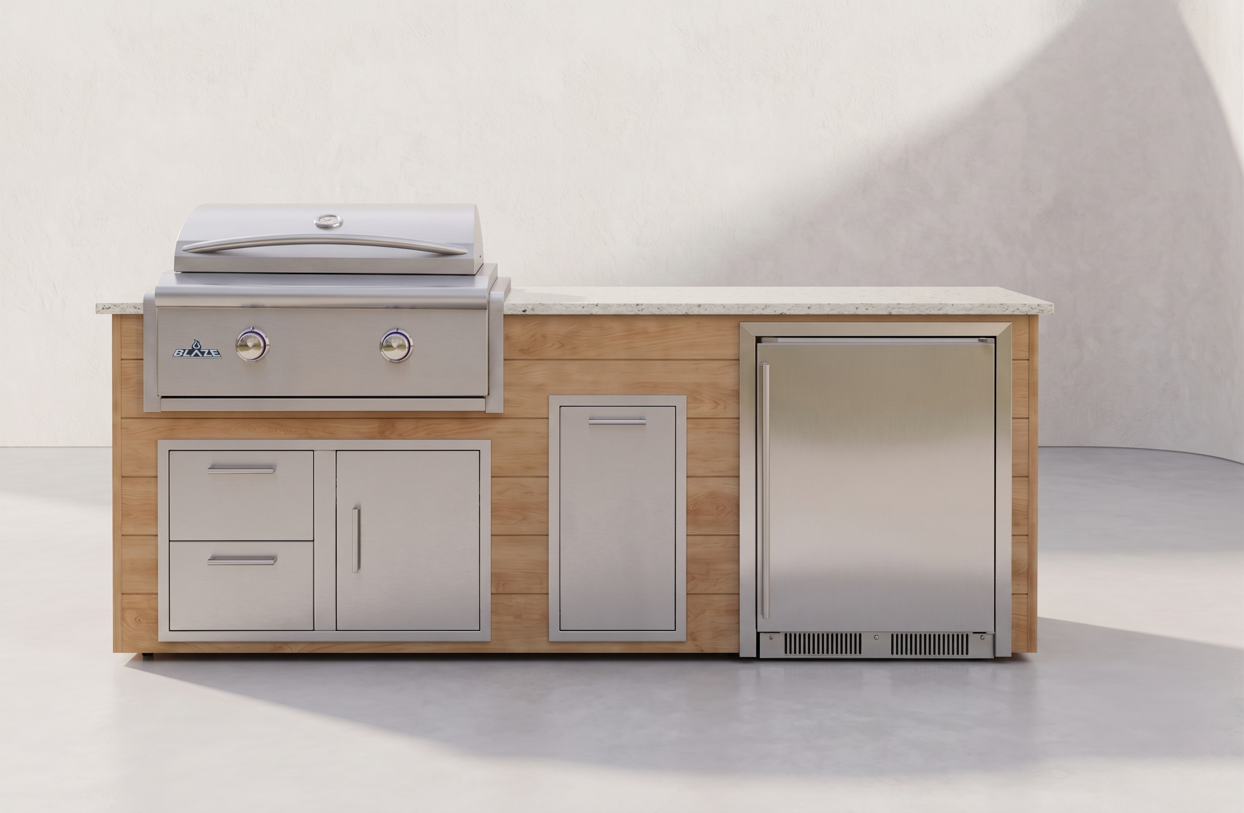 Blaze Quick Ship 96" Luxury Finished Outdoor Kitchen PKG 8-BLZ-QSHIP8