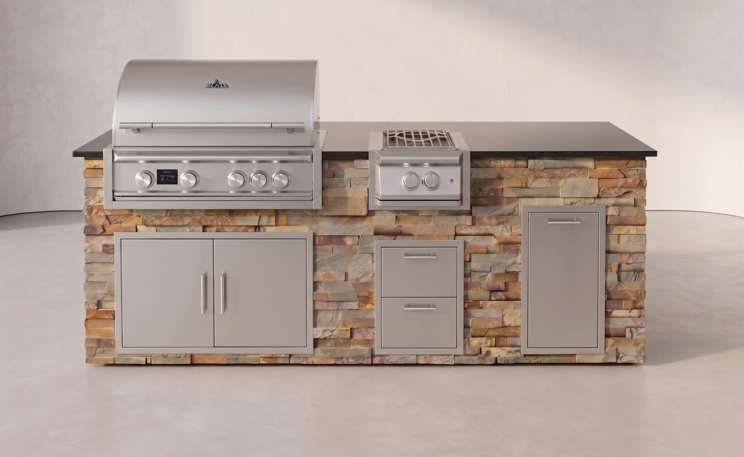 Blaze Quick Ship 96" Luxury Finished Outdoor Kitchen PKG 10-BLZ-QSHIP10