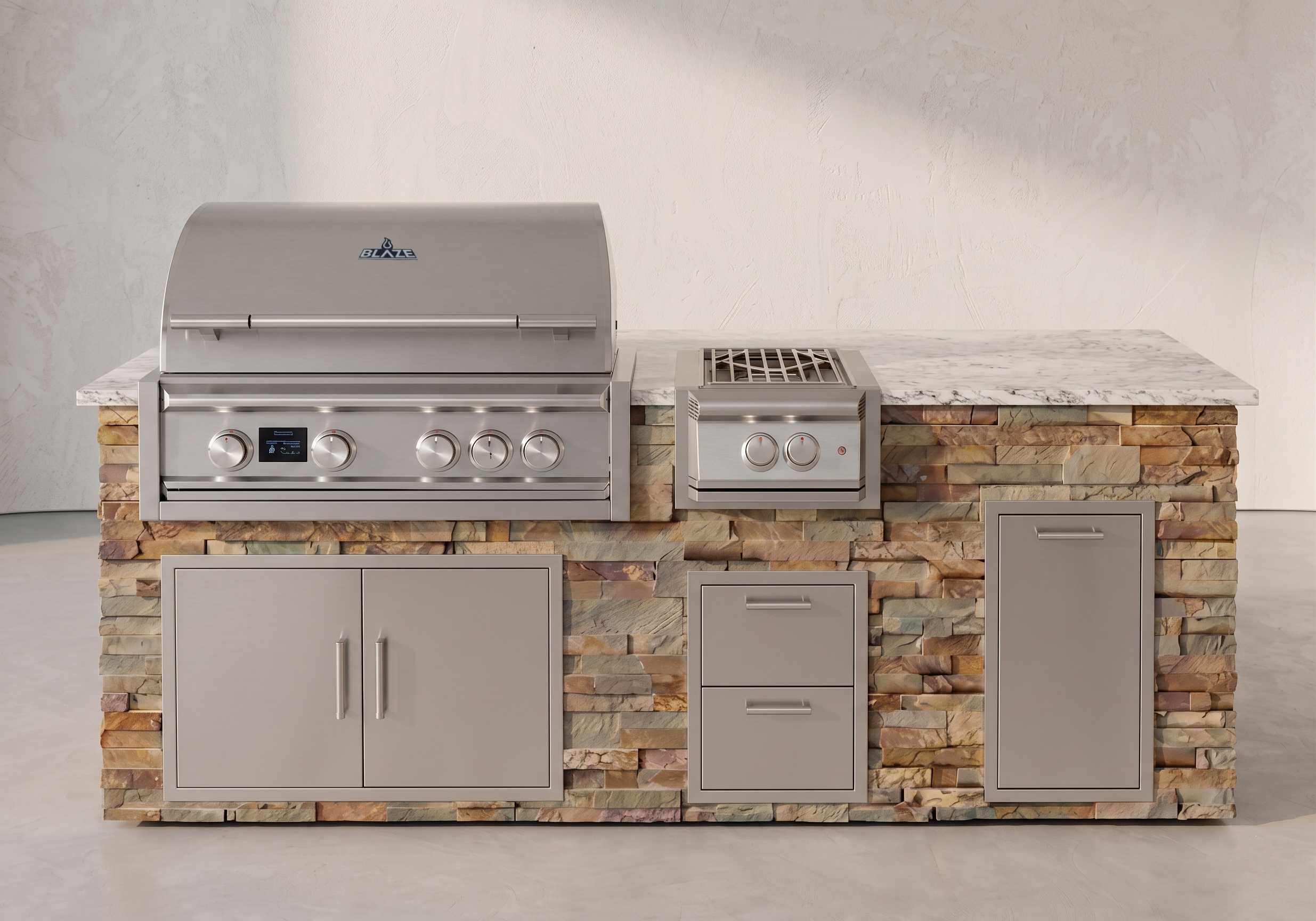 Blaze Quick Ship 96" Luxury Finished Outdoor Kitchen PKG 10-BLZ-QSHIP10