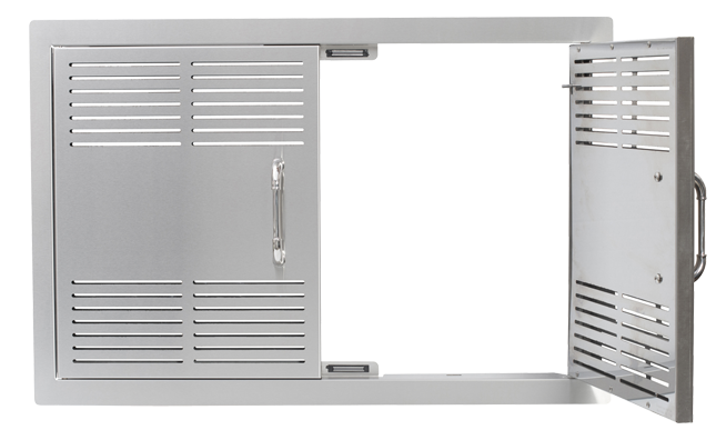 Bull 30-Inch Dual-Lined Vented Stainless Steel Double Access Doors W/ Reveal-44580
