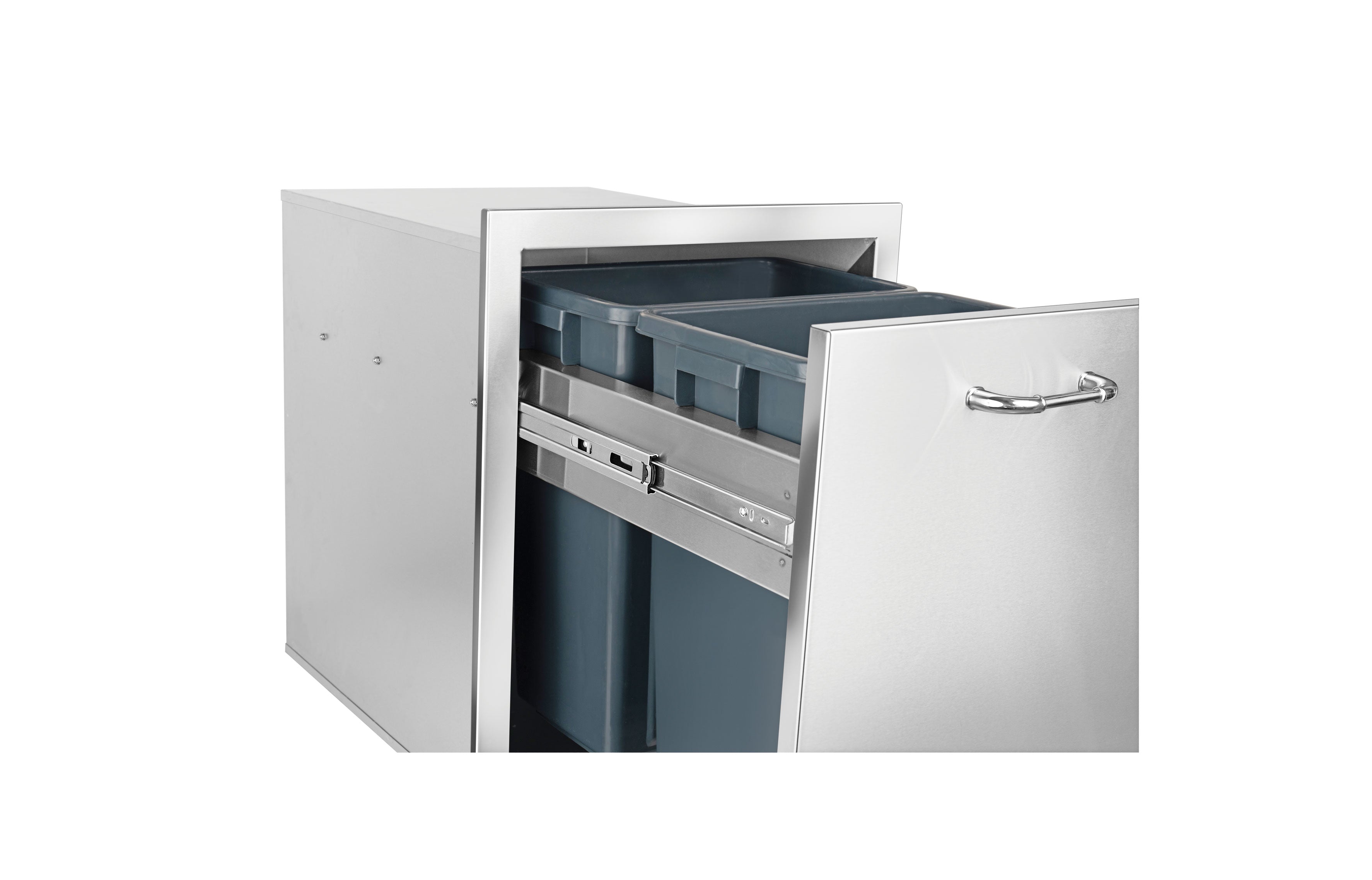Bull 20-Inch Stainless Steel Double Trash/Recycle Drawer W/ Reveal-56950